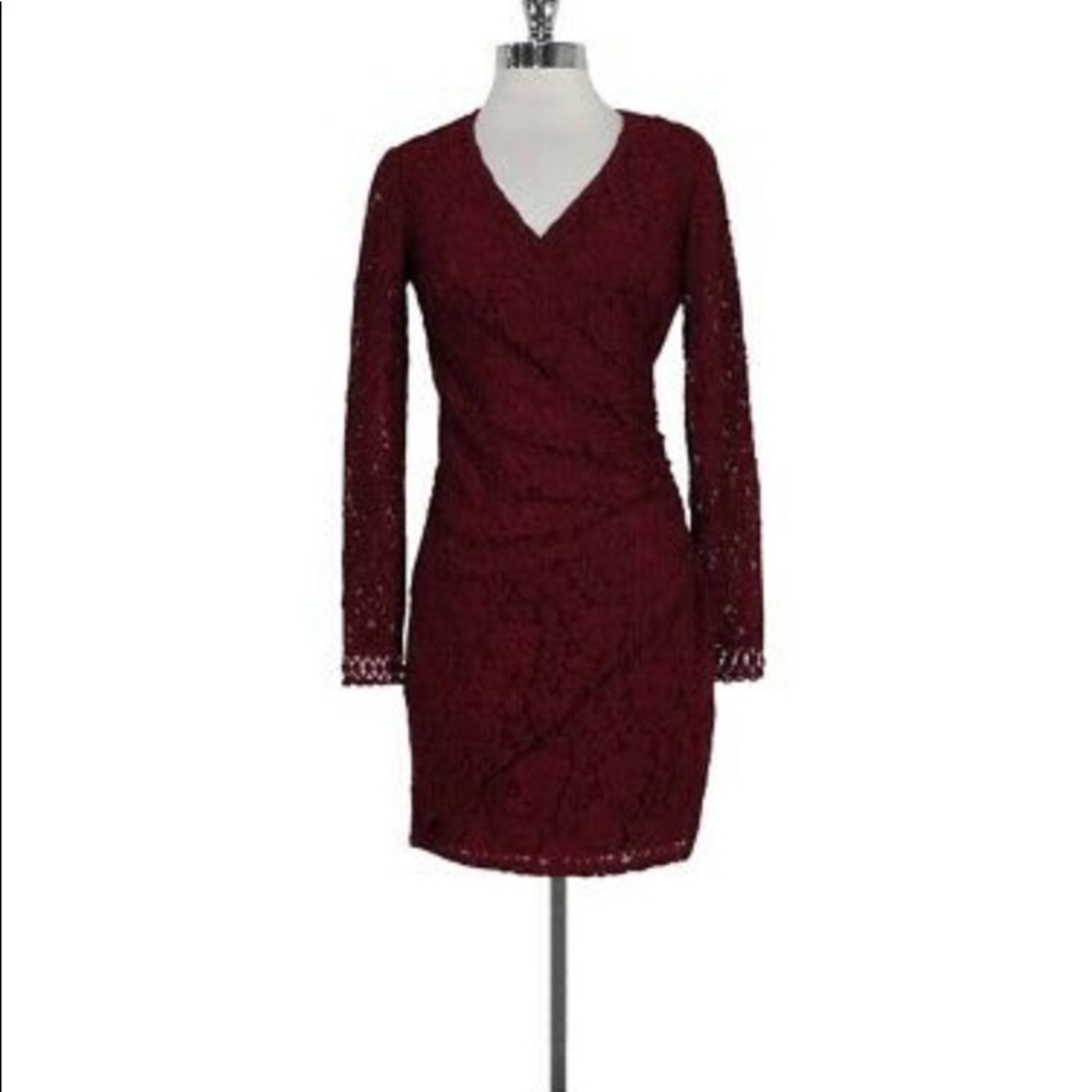 Laundry by Shelli Segal Long Sleeve Lace Dress